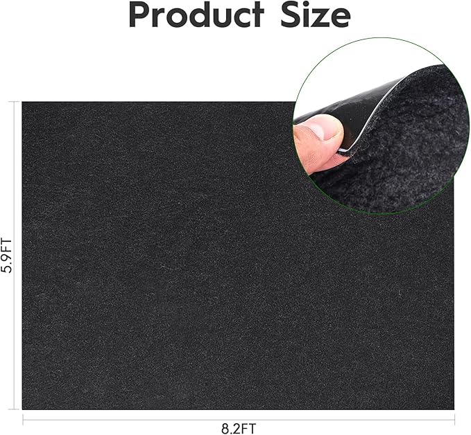 Outdoor Storage Shed Floor Mat Waterproof Thick 8.2x5.9 FT Shed Carport Mat with Non Slip Backing for Garden Shed, Patio Furniture, Garage, Backyard