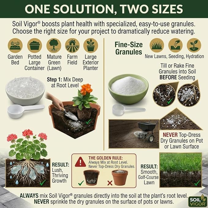 Super Absorbent Polymers Moisture and Fertilizers Keeper for Plants (1 Lb.)