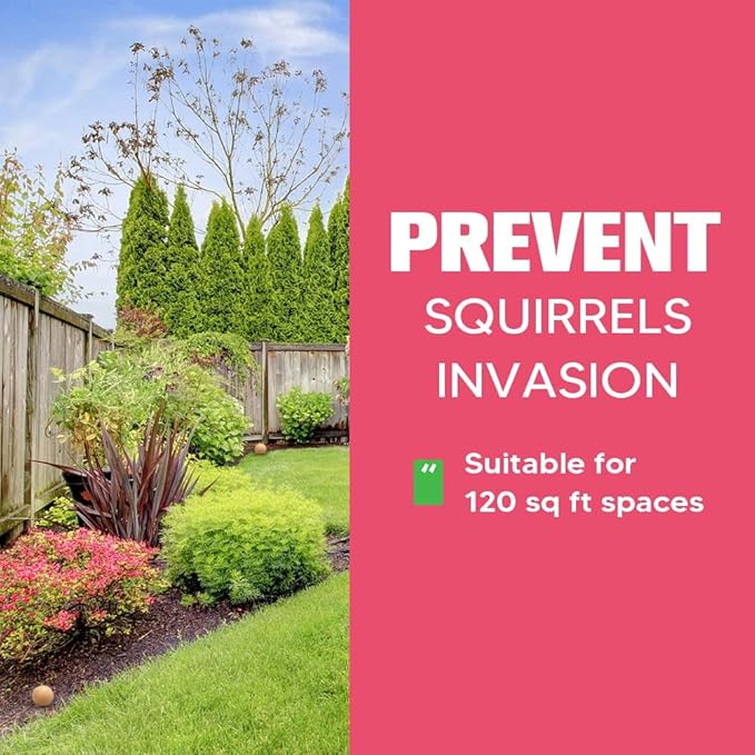 Squirrel Repellent for Yard & Garden, Peppermint Chipmunk Repellent, Squirrel Deterrent for Attic Garage/Bird Feeders, Keep Squirrels Away, Safe to Pets & Kids- 8 Pack