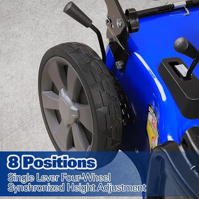 BILT HARD 21" Self Propelled Gas Lawn Mower – Powered by a 201cc 4-Cycle OHV Engine, 3-in-1 Functions (Bagging, Mulching & Side Discharge), 8-Position Cutting Height Adjustment, and Easy Start.