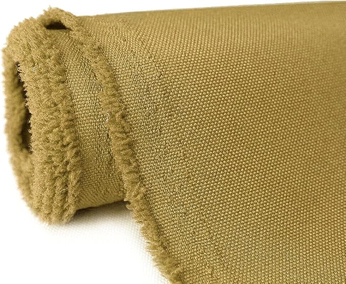 Waterproof Canvas Fabric by The Yard 58" W 600D Upholstery Polyester Material Indoor Outdoor Water Resistant Fabric for Chair Cushion Furniture Cover Sewing DIY Cloth, 3 Yards Sand Yellow