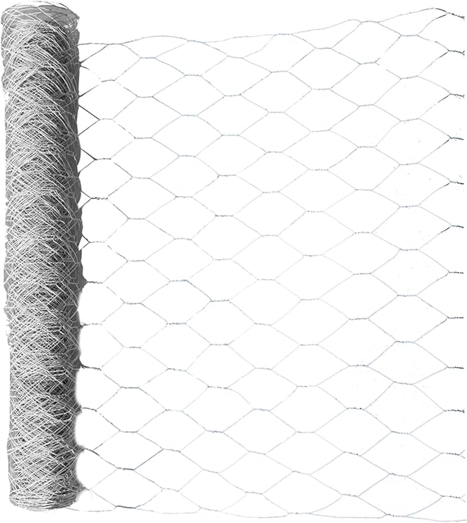 WFLNHB Hexagonal Chicken Wire Poultry Netting Galvanized Mesh Garden Fence Barrier Fence Mesh Roll 4Feet x 150Feet