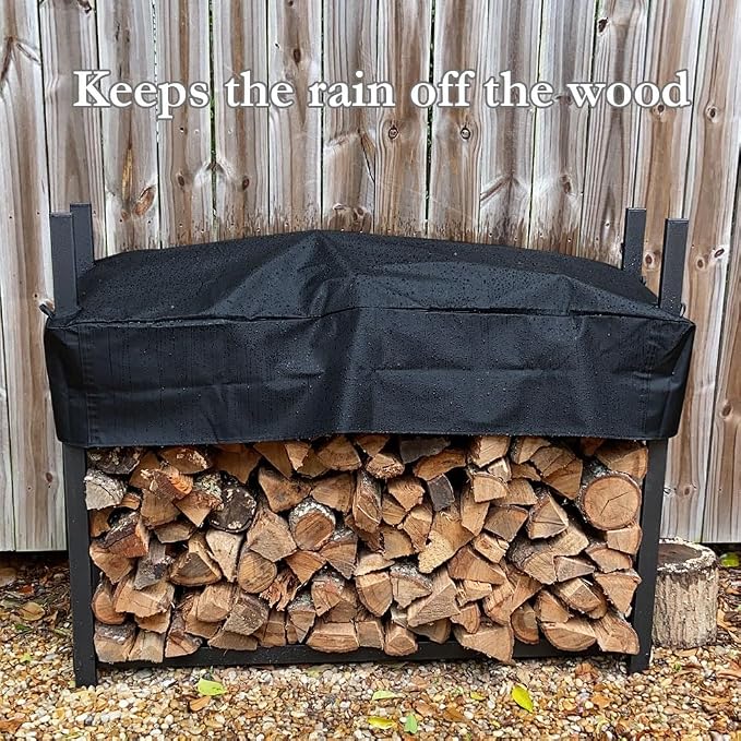 Firewood Rack Top Cover Waterproof Replacement for 5 Foot Firewood Log Heavy Duty Storage Log Rack Covers (Not The Full Cover)