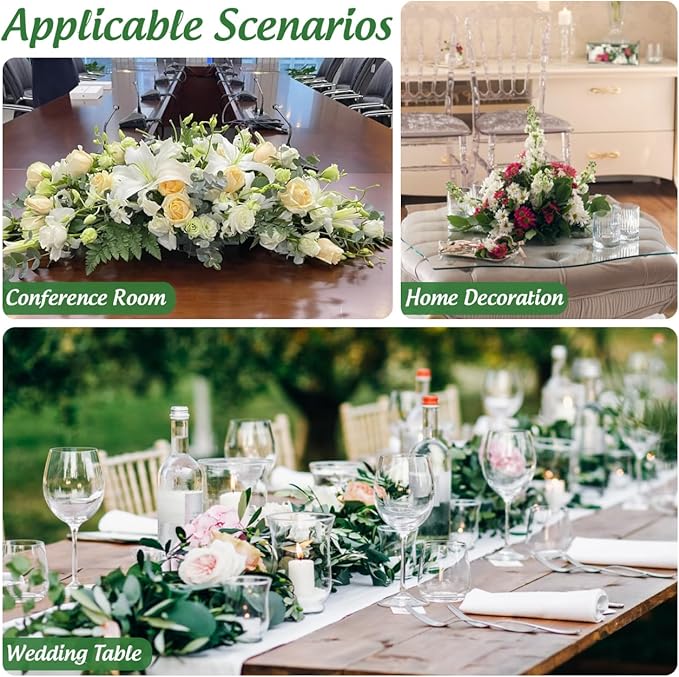 10pcs Floral Foam Trays for Flower Arrangement, Rectangle Floral Foam Holder, Plastic Mud Fixing Plates Flower Bowls for Centerpieces, Festival Wedding Party Decoration, 10.22x4.72x1.57in