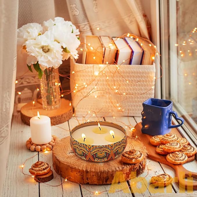 Citronella Candles Outdoor, Large 3-Wick 13.5oz Soy Wax Candle for Summer Patio Porch, 3 Packs Blue and White, Citronella Candle 3 Packs 13.5oz ABL-3X13.5OZ-HUANG 0