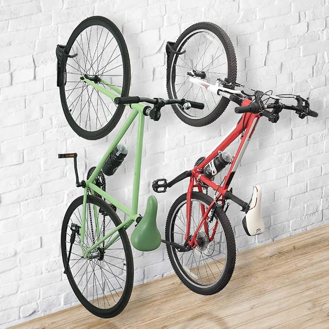 Wallmaster 15 PCS Tool Storage Rack Garage Storage Wall Mount & Bike Rack for Garage 2-Pack Bike hooks Bike Hanger Wall Mount