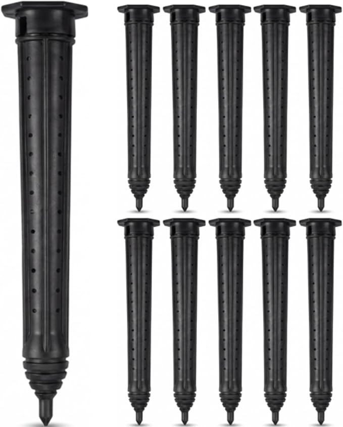 Junkin 12 Pack Tree Watering Stake Large UV Protected ABS Plastic Deep Root Irrigation Spike for Garden Shrubs Bushes Shrubs Flowers Fruits Vegetables Potted Plants (14 Inch)