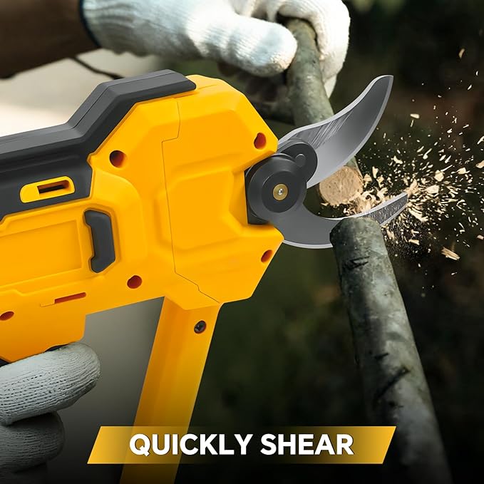 Cordless Electric Pruning Shears for Dewalt 20v Battery, 1.2'' Brushless Tree Trimmer, LCD display, SK5 Blades, Safety Switch, Anti-Slip Handle for Gardening Tree Pruning(No Battery)