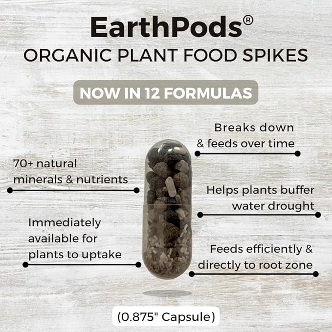 100 EarthPods - Bio Organic Tomato Fertilizer Spikes - Cal Mag for Plants - Pepper Plant Food - Premium Formula - Hand Made in USA