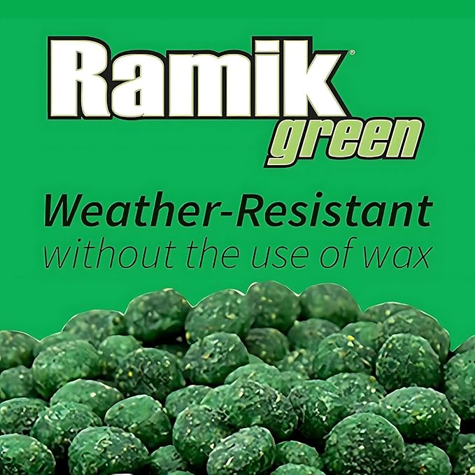 Neogen Ramik Green Fish Flavored Weather Resistant Rodenticide Nuggets, 4 lb bag (00615)