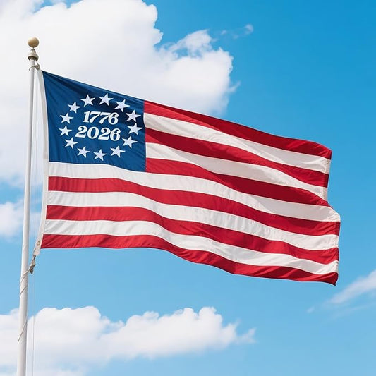 1776-2026 American Flag 3x5 FT for Outside Outdoor Heavy Duty, Anniversary USA Flag with Embroidered Stars,Sewn Stripes and 4-Row Stitching,All-Weather Durable Tear-Resistant UV-Resistant Indestructible Weatherproof Windproof High-Wind US National Flag...