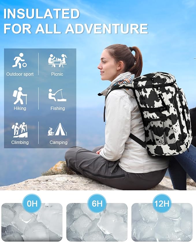 Capolo Cooler Backpack Insulated Waterproof for Women Men,36/45 Cans Lunch Backpack Coolers Leak Proof Soft Cooler Bag Ice Chest for Camping Beach