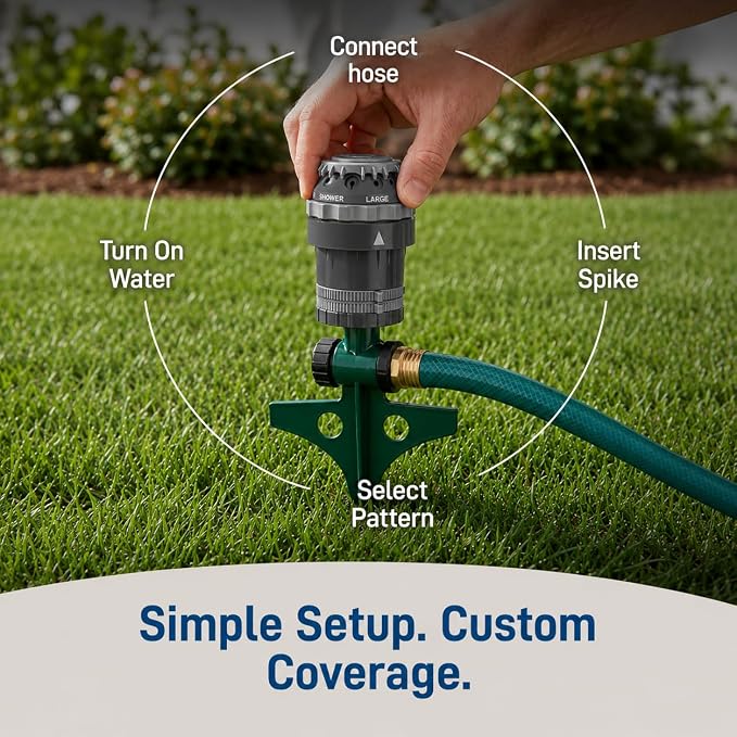 Orbit H2O-6 Gear Drive Sprinkler - Versatile Gear Drive for Efficient Lawn Watering