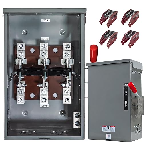 3P 200A Generator Transfer Switch,Upgraded Heavy Duty 48000W Manual Transfer Switch for Home,General Double-Throw Safety Switch 120/240-Volt Transfer Switch for Generator Indoor & Outdoor