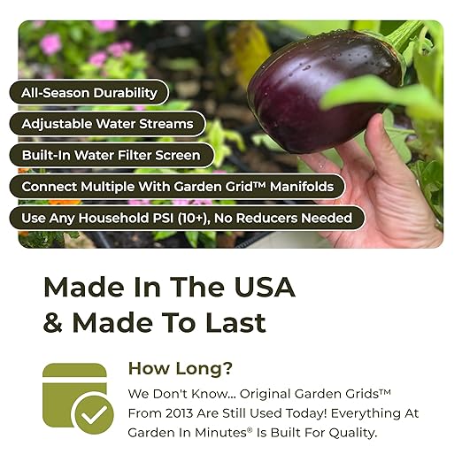Garden Grid Watering System, 3x8 | Garden Irrigation System for Garden Beds | Pre-Assembled, Waters Every Plant, 2-Min Setup, USA-Made, Lasts 5–10x Longer Than Drip Irrigation | Standard, 33.5"x88"