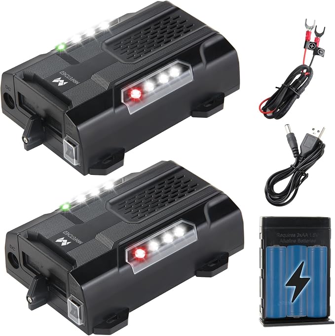 Ultrasonic Under Hood Rodent Repeller for Car Engine, 2 Pack | 6 LED Strobe and Vibration, Auto Standby on Running Engine, Heat-Resistant, 3 Power Modes for Cars Trucks Garage Attic