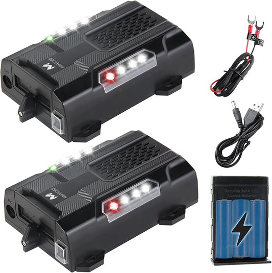 Ultrasonic Under Hood Rodent Repeller for Car Engine, 2 Pack | 6 LED Strobe and Vibration, Auto Standby on Running Engine, Heat-Resistant, 3 Power Modes for Cars Trucks Garage Attic