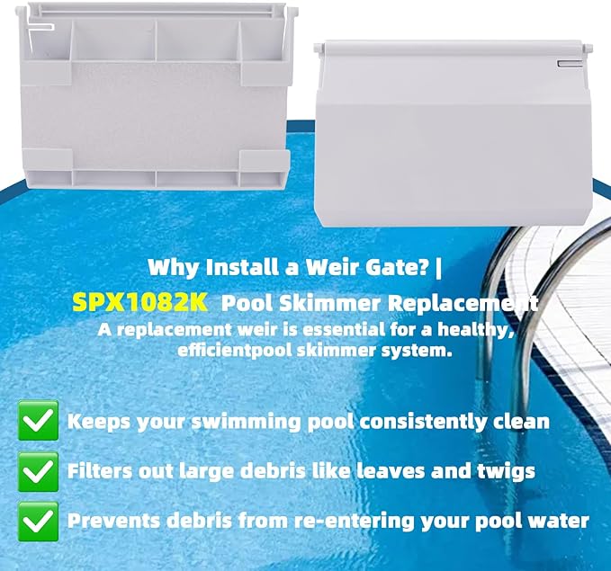 SPX1082K Pool Skimmer Weir Door Replacement for Hayward SP1082 SP1083 SP1084 SP1085 SP1086 Skimmers 2 Pack