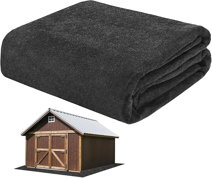 M METERXITY 3MM Thickened Outdoor Storage Shed Mat, 12.2 x 10.2 FT Garage Floor Mats with Reusable, Washable, Non Slip, Durable for Protects Garage Floors/Driveways/Entrance Doors/Deck [Gray]