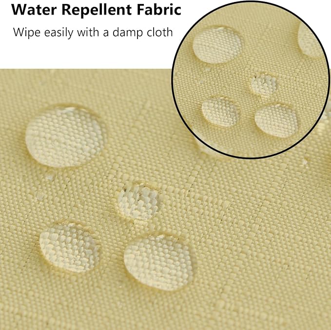Patio Seat Cushion Covers,Washable Slip Covers Replacement,Waterproof Outdoor Furniture Chair Cushion Pillow Seat Cover for Couch,Garden,Sofa,Yellow,22"×20"×4"(4 Covers Only)