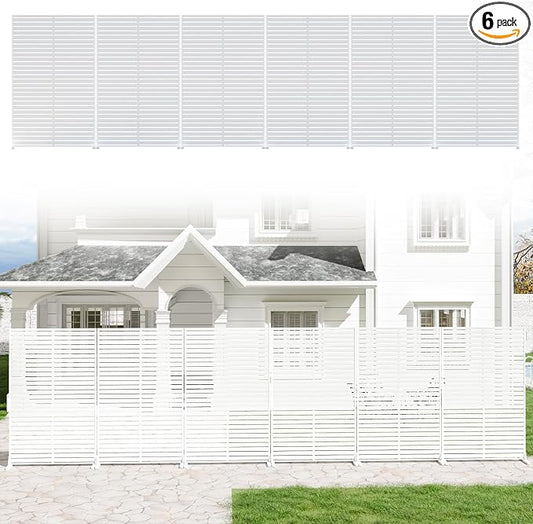 Privacy Fence Screen Outdoor Freestanding Privacy Panel, 72" H×47" W HDPE Decorative Panels with Stand, Room/Garden Divider, Outdoor Privacy Screen for Patio,Deck, Balcony, Pool