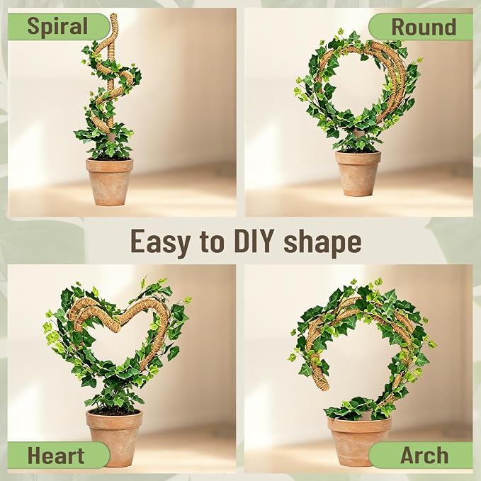 3-in-1 Moss Pole Monstera, Bendable Plant Support, 29.9Inch Moss Poles for Climbing Plants, Plant Stakes for Indoor Plants, Plant Support for Monstera, Pothos - 1 Pack