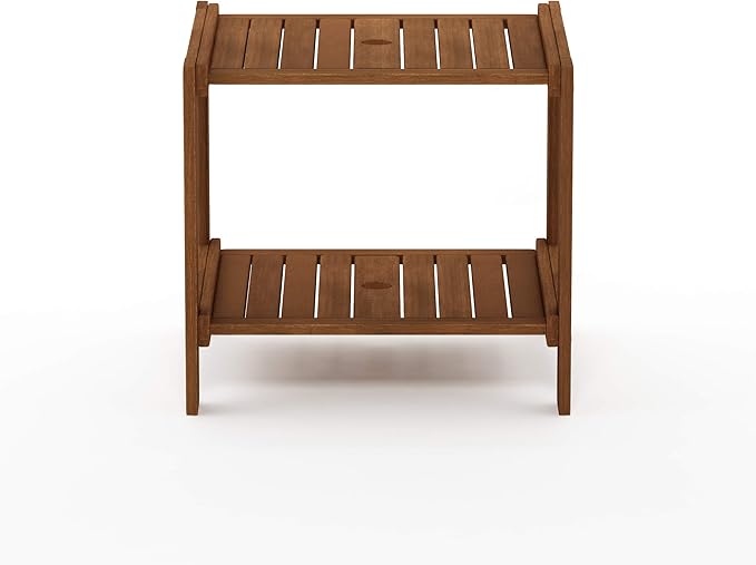 Furinno FG19840T Tioman Hardwood Mississippi Side Table, Natural