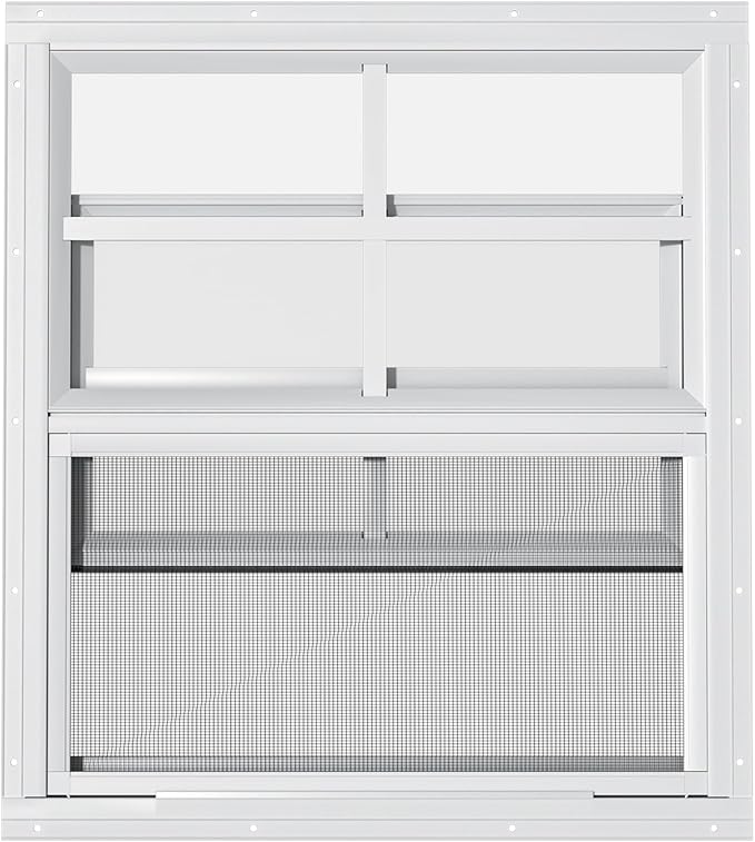 WRISIN 2 Pack Shed Windows 30" W x 36" H Flush Mount, Household Windows for Playhouses, Barns, Chicken Coop