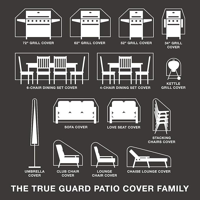 True Guard Patio Furniture Cover, 4-Chair Dining Sets