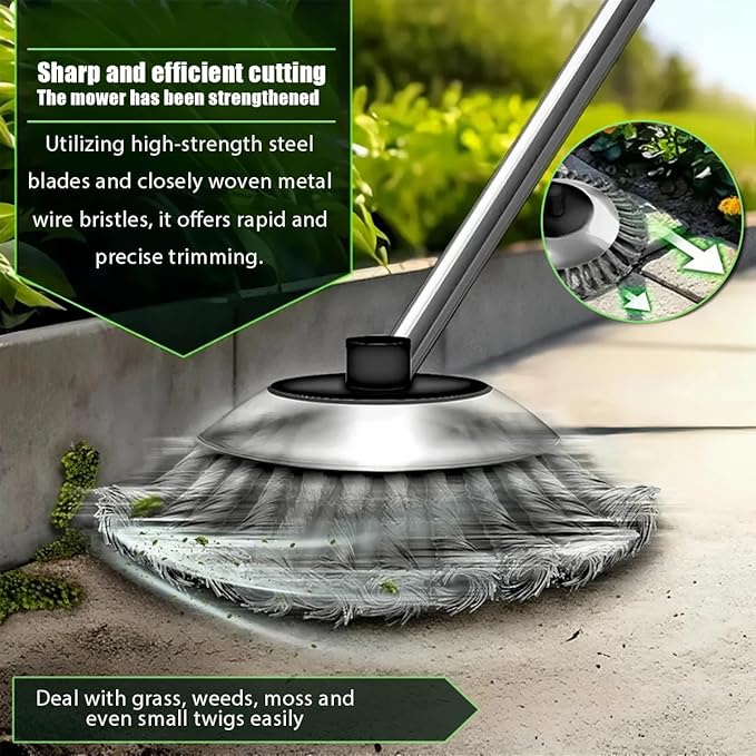 2025 New Steel Wire Grass Trimmer Head, 6 Inches String Trimmer Replacement Head, Universal Steel Wire Weed Trimmer Head for Electric Battery Powered Cordless String Trimmer (1PCS/ 6 Blade)