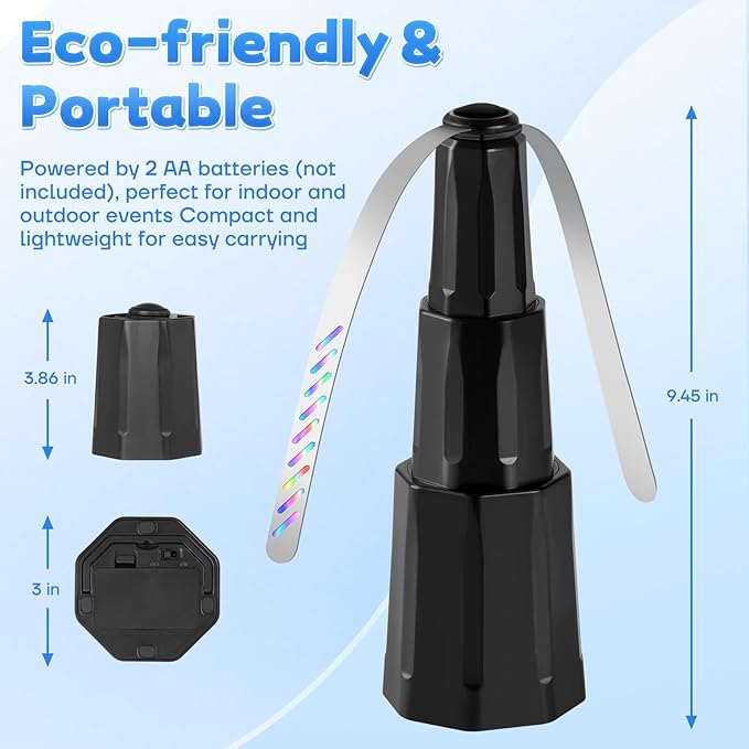 Fly Fans for Tables, Bug Fans with Holographic Blades, Battery Operated Fly Repellent Fan, Keep Flies Away from Picnic, BBQ, Restaurant, Party, Indoor and Outdoor, 4 Pack