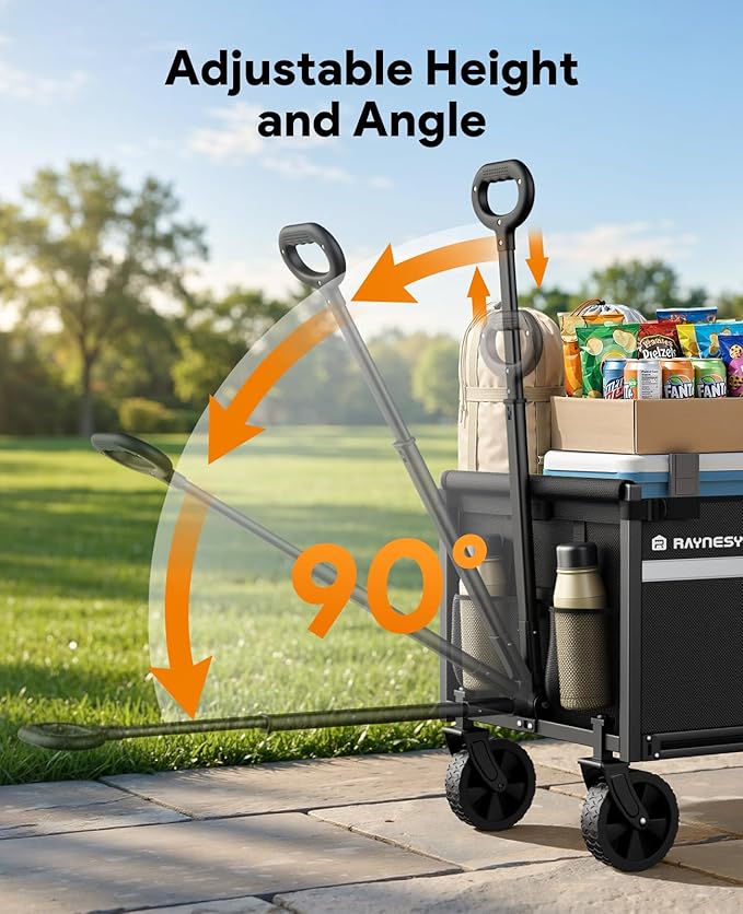 Wagons Carts Foldable, Collapsible Wagon Cart Foldable, 220LBS Heavy Duty Folding Wagon Carts with Wheels, Portable Utility Cart for Grocery Sports Garden Shopping Camping