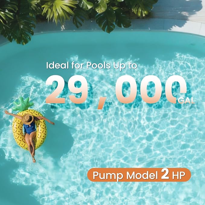 Sand Filter System with 6-Way Valve, Top-Mount Valve Pool Sand Filter (Pool Pump Not Included), 19in Pool Filter Fits All Above Ground Pools & Inground Pools Up to 29000 Gallons