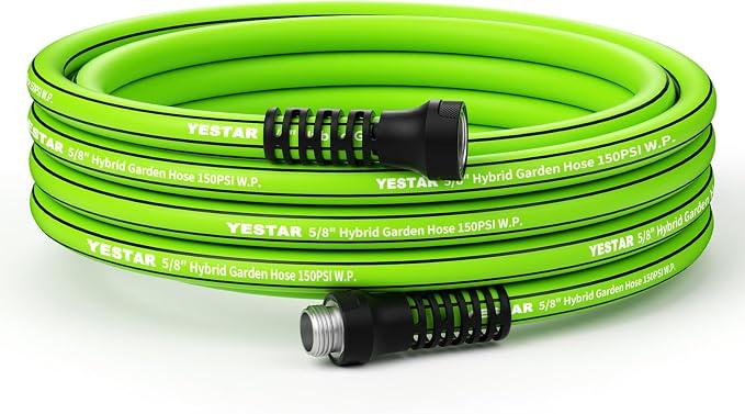 Garden Hose 25ft,Water Hose Heavy Duty,Flexible and Durable, Lightweight Hybrid Hose with Swivel Handle,Leakproof Hose Male to Female Fittings