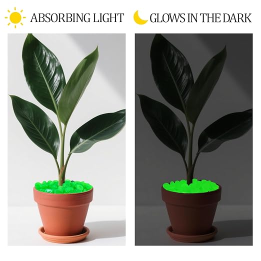 200PCS 1-1.2" Green Gardening Luminous Glow Stones Outdoor Decorations Luminous Stones Glow Stones Pebbles for Patio Landscaping Lawn Landscape Decor