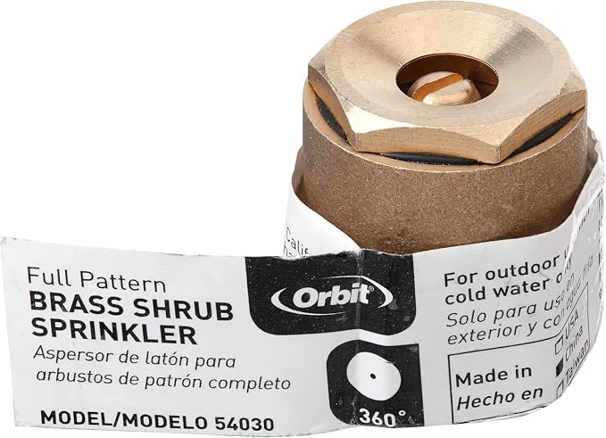 20-Pack Orbit 54030 Brass Shrub Head Sprinkler with Brass Full Pattern Spray Nozzle