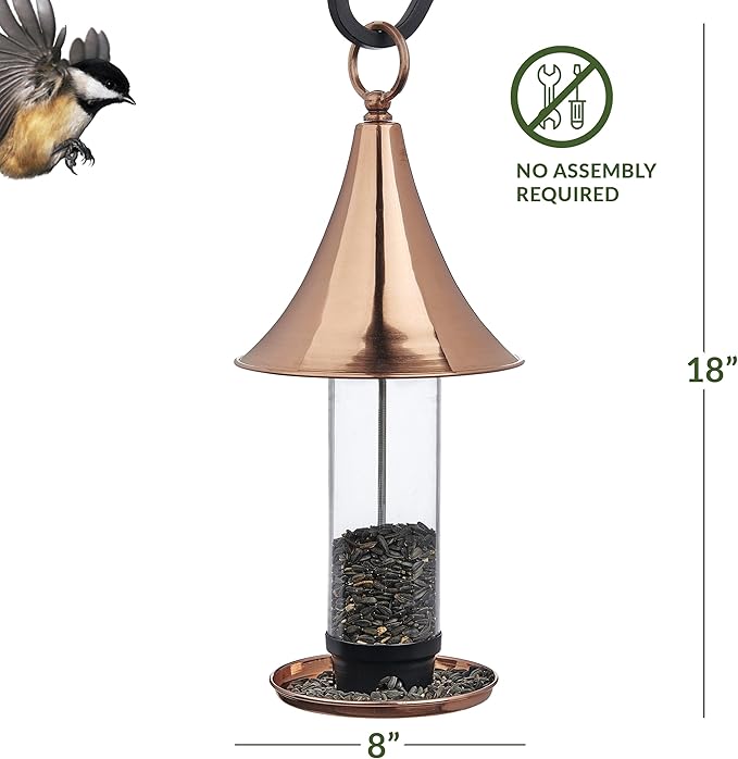Good Directions T03P Castella Bird Feeder, Polished Copper