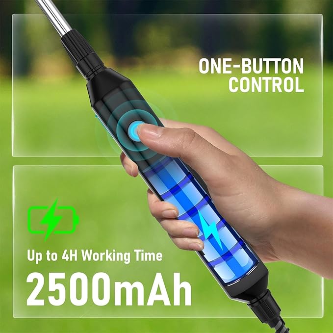 VASG 2 Gallon Battery Powered Garden Sprayer, Electric Sprayer, Weed Yard Lawn Sprayers with 5 Mist Nozzles & Retractable Wand & Adjustable Strap for Lawn, Garden, Yard