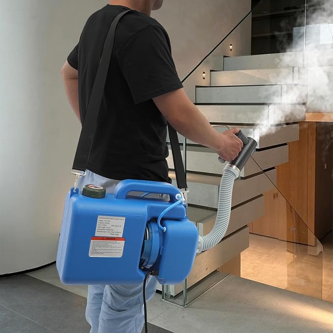 1200W Electric ULV Fogger Machine, 8L(2Gal) Portable Electric Atomizer Ultra Low Volume Sprayer with 16.4ft Cord & Adjustable Nozzle, for Home Indoor Outdoor Garden Lawn Plant Protection, Cleaning