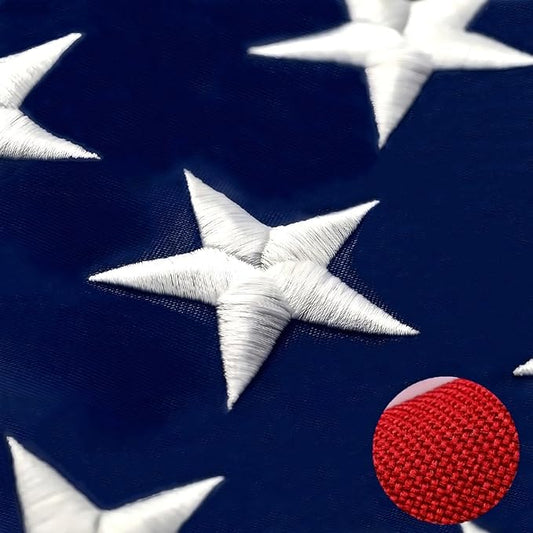 Premium American Flag Heavy Duty 8x12,TearProof & Waterproof High Wind Resistant Outdoor US Flag with Embroidered Stars, Sewn Stripes,Brass Grommets for All-Weather Durability Reinforced Long Lasting