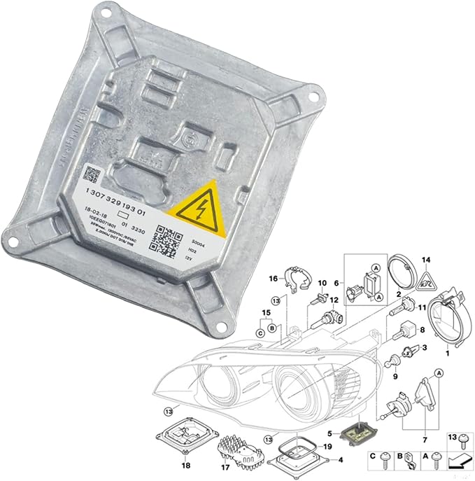 Xenon Ballast HID Headlight Module Control Unit Fits 328i 328xi 335i 335xi 645i 650i X5 X3 E90 E92 E93 63117182520 1307329153 8J0907391