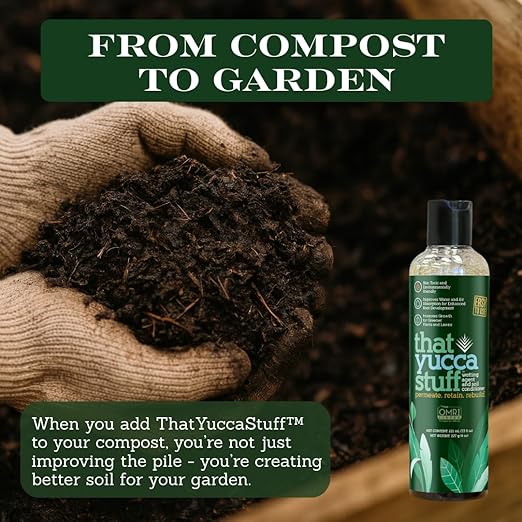 that Yucca Stuff™| OMRI Listed for Organic Production| Soil Conditioner & wetting Agent| 97% Yucca Schidigera Extract with Citric & Humic Acids| Plant Health| Eco-Friendly| 8 Oz