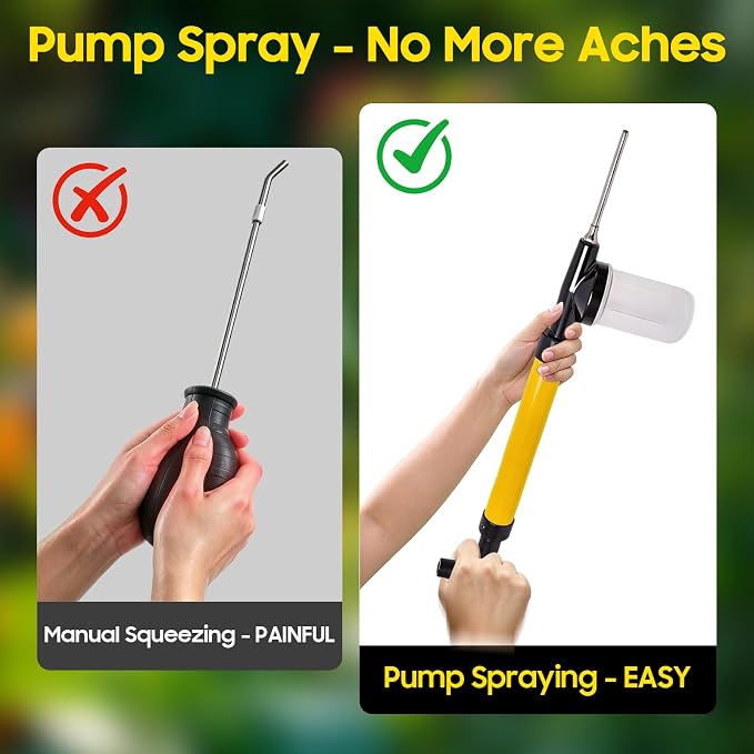 Diatomaceous Earth Duster, 【2026 Upgraded】 with Extended Reinforced Tube and Adjustable Spray Distance Up to 4 Inches.Pump Type Adjustable,Diatomaceous Earth Applicator.