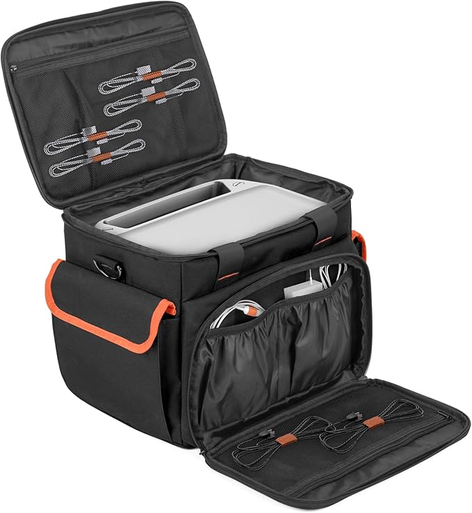 Trunab Carrying Case Compatible with ECOFLOW River/River 2/River Pro, Storage Bag with Waterproof Bottom and Front Pockets for Charging Cable and Accessories