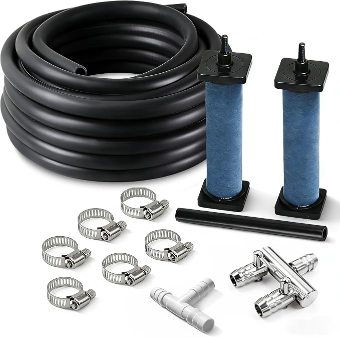 Biling Pond Aerator, Ultra Quiet 43dB 635GPH Pond Air Pump, IP55 Waterproof Septic Aerator for Outdoor Ponds, Koi Ponds, Water Gardens and Septic Tank