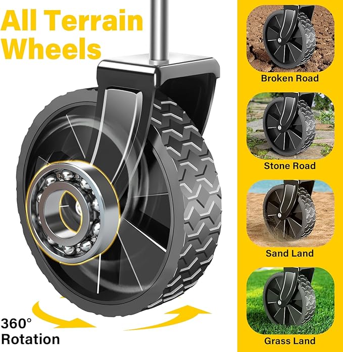 Wagons Carts Foldable, Collapsible Wagon with Wheels — Foldable Wagon for Groceries,Picnic,Beach,Camping, Small Hauls, Apartment Moving Storage, Portable Utility Folding Wagon Cart, 360lbs, Black