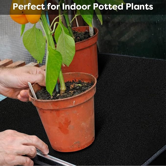 Asixxsix Automatic Plant Watering Mat, 47.2 x 39.4 Inch Self Watering Capillary Mat, Automatic Plant Watering System Water Wicking Mat for Seedlings Indoor Potted Plants Greenhouse