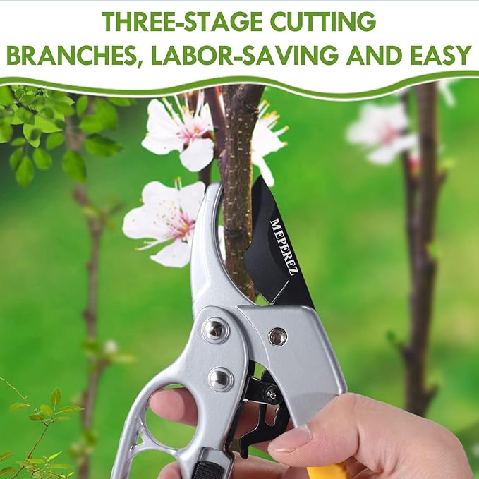 Premium German-Made Pruning Shears – Ergonomic, Heavy-Duty Hand Pruners Designed for Precision Cutting of Plants; Ideal for Gardeners and Individuals with Arthritis or Reduced Hand Strength