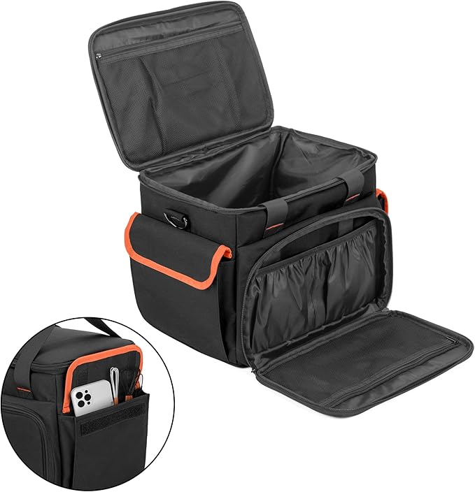 Trunab Carrying Case Compatible with ECOFLOW River/River 2/River Pro, Storage Bag with Waterproof Bottom and Front Pockets for Charging Cable and Accessories