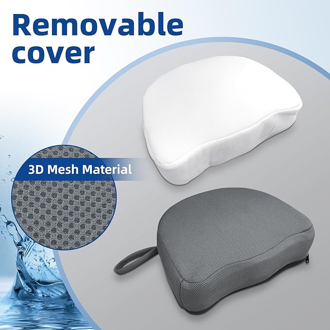 Hot Tub Booster Seat for Adults, Quick-Drying Portable Cushion with Weighted Module for Quick Sinking, Suitable for Hot Tub Booster Seat, Inflatable Hot Tub, Pool (1 Pack Gray)